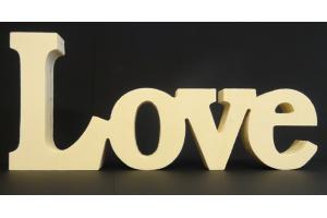 1 Holz Deko Schriftzug LOVE